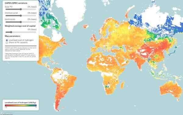 New data tools from the International Energy Agency (IEA): levelised cost of hydrogen